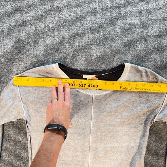 Gap Women’s White Black Reverse Print Seamed Knit Top Sweater Size S - Picture 7 of 9